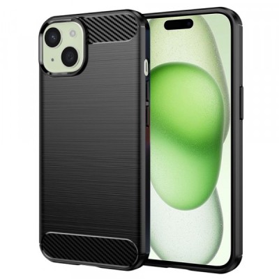 Husa pentru Apple iPhone 15 Plus, Techsuit, Carbon, Neagra foto