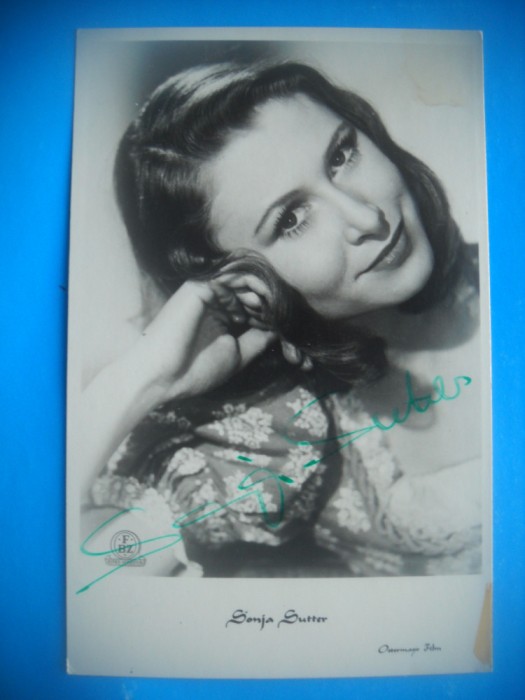 HOPCT 1485 SONJA SUTTER - GERMANIA -ACTORI/ARTISTI-AUTOGRAF-CIRCULATA