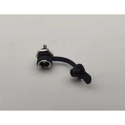 Mufa alimentare mama panou 5.5x2.1 mm plastic cu filet interior 6.5 foto