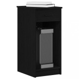 VidaXL Suport turn pentru computer cu sertar negru 35x45x77 cm