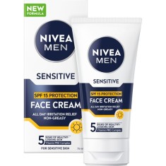 Crema de fata NIVEA Sensitive pentru ten sensibil cu SPF15, 75ml