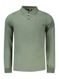 Cumpara ieftin Bluza polo barbati, cu logo, Regular fit, verde deschis (Marime: M)