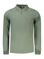 Bluza polo barbati, cu logo, Regular fit, verde deschis (Marime: M) foto