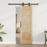 VidaXL Ușă glisantă cu set de accesorii &#039;ORKDAL&#039;din lemn masiv de pin, Ușă interioară vidaXL &#039;ORKDAL&#039;61x198.5 cm din lemn masiv de pin