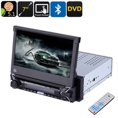 Radio MP3 MP4 Bluetooth Touchscreen DVD 7&amp;quot; Android 5.1 Google Play 1DIN foto