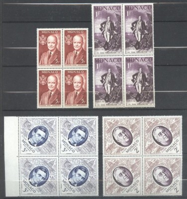 Monaco 1956 Fipex x 4, MNH S.251 foto