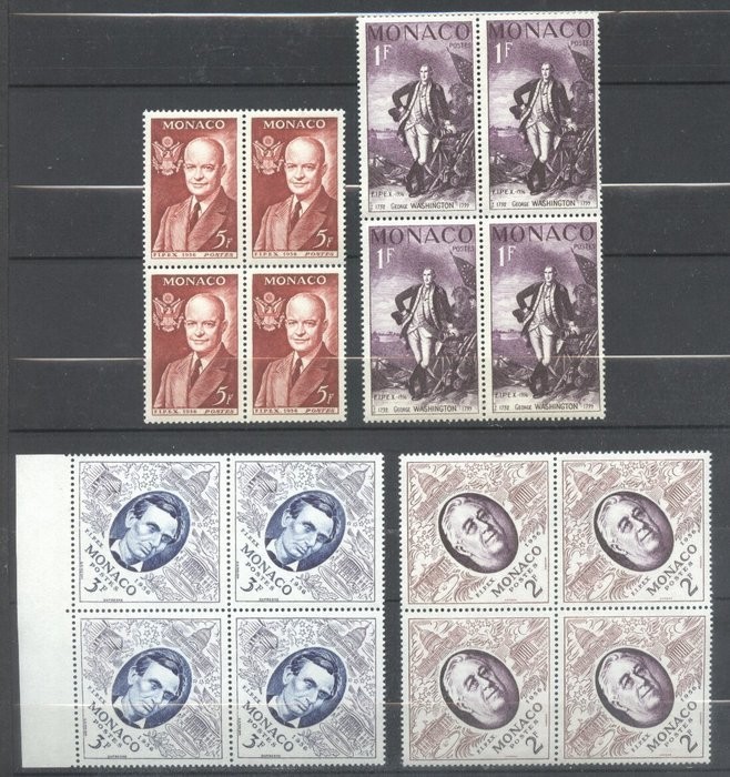 Monaco 1956 Fipex x 4, MNH S.251