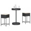 VidaXL Set mobilier bar de grădină cu perne, 3 piese, negru, poliratan 3261441