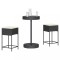 vidaXL Set mobilier bar de grădină cu perne, 3 piese, negru, poliratan 3261441