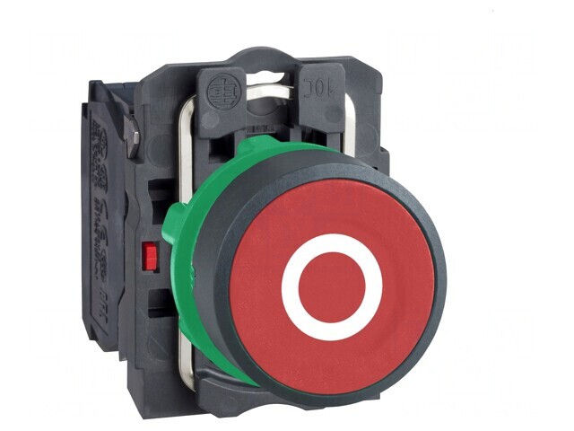 Comutator Apăsare 22mm 1 NC Roșu
