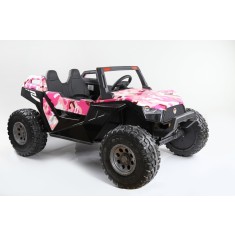 UTV electric pentru 4 copii, Kinderauto Buggy XXL , 500W 24V 14Ah, Pink camuflaj