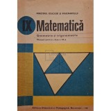 Augustin Cota - Matematica - Geometrie si trigonometrie - Manual pentru clasa a IX-a (Editia: 1988)