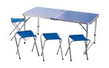 Set mobilier gradina, picnic masa, 4 scaune pliabile 120 x 60 x 55-60-70 cm, 32 x 29 x 34 cm