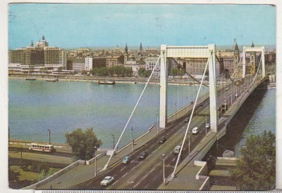 bnk cp Poduri - Ungaria - Budapesta - Podul Elisabeta - circulata foto