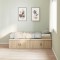 vidaXL Cadru de pat cu depozitare Stejar sonoma 100 x 200 cm 3335183