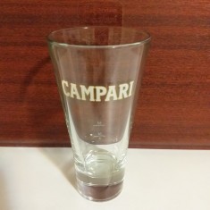 pahar de colectie Campari Italy made pahar inalt gradat tarie alcool foto