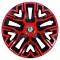 Set 4 Capace Roti 15 inchi (R15), Best Rosu-Negru, Compatibile Cu Skoda