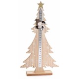 Calendar Advent Mos Craciun lemn multicolor 24x6x44.5 cm
