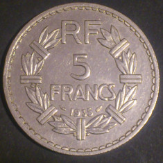 5 francs franci 1935 , Franta , stare UNC/BU (poze)