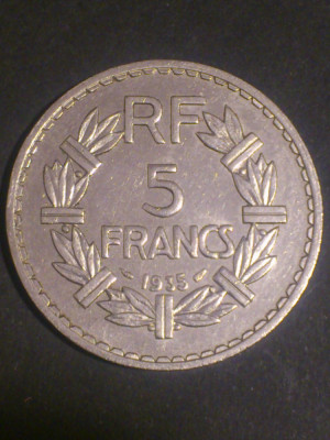 5 francs franci 1935 , Franta , stare UNC/BU (poze) foto