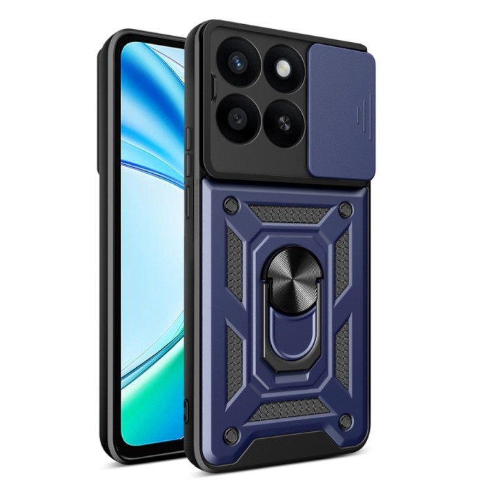 Husa Honor X5b protectie camera Techsuit CamShield Series, albastru