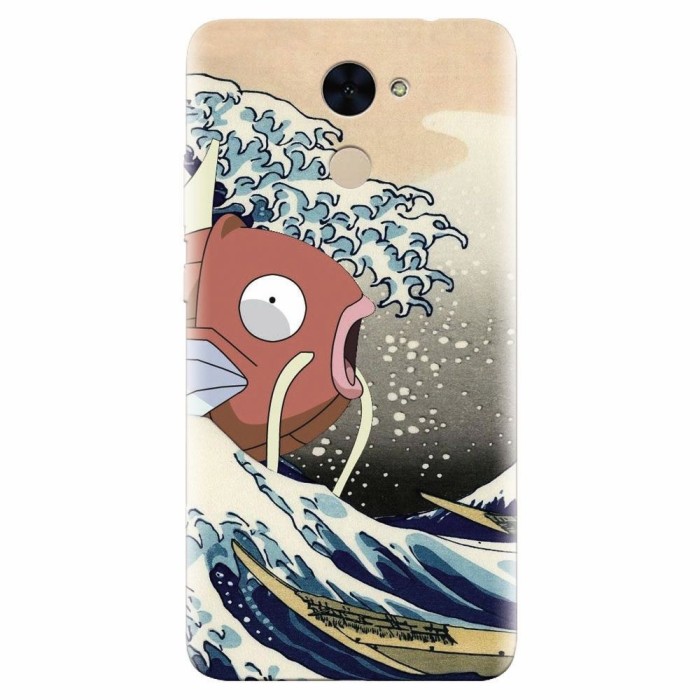 Husa silicon pentru Huawei Enjoy 7 Plus, Great Wave Fish