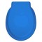 Capac pentru WC universal, din plastic, cu model mar, albastru inchis, 480 x 390 mm