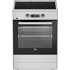 Aragaz Beko FSM69301SXT, Electric, 4 zone de gatit, Booster, SteamShine Cleaning, Gatire asistata de abur, Rafturi telescopice, Timer, Clasa A, 60 cm,