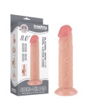 Dildo Realist Sliding-Skin, Ventuza Detasabila, TPE, Natural, 20.3 cm