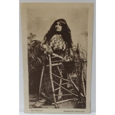 TANARA IN PORT NATIONAL , CARTE POSTALA ILUSTRATA , INCEPUTUL SEC. XX