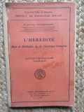 L'H&Eacute;R&Eacute;DIT&Eacute;, BUTS ET M&Eacute;THODES DE LA G&Eacute;N&Eacute;TIQUE HUMAINE. COLLECTION ACTUALIT&Eacute;S SOCIALES - Fran&ccedil;ois Twiesselmann