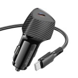 INCARCATOR auto Borofone &quot;BZ31B &quot;, pt. bricheta auto, 1 x USB Type-C 30W, include cablu USB Type-C la USB Type-C de 1m, negru &quot;6941991112621&quot; (timbru