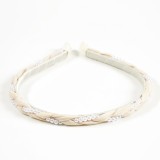 Bentita bej cu perle albe