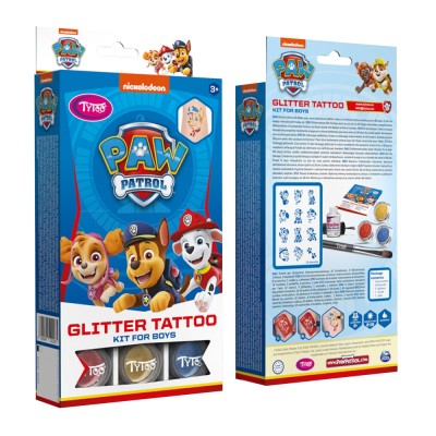 Set tatuaje cu sclipici, Paw Patrol, Baieti foto