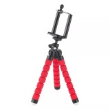 Trepied Telefon/Camera Kruger&amp;Matz Rosu, Mini, Flexibil, Prindere 51-88mm, Filet 1/4, Sarcina Max 700g