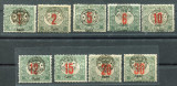 1919 , Mi 2 II - 10 II , Porto , Em. Oradea , serie completa - MNH , semnata, Nestampilat