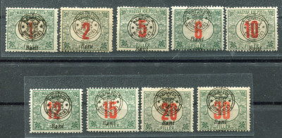 1919 , Mi 2 II - 10 II , Porto , Em. Oradea , serie completa - MNH , semnata foto