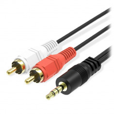 Cablu 2 RCA tata x jack 3,5 stereo tata 3 ml. TED284765 - PM1 foto