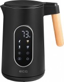 Cumpara ieftin Fierbator electric ECG RK 1799 Smart Black, 1.7 litri, 2200 W, pereti dubli, panou tactil, functii presetate, negru