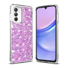Husa pentru Samsung Galaxy A15 4G / A15 5G - Techsuit Sparkly Glitter - Magenta foto