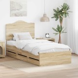Cumpara ieftin Cadru de pat Stejar Sonoma 75 x 190 cm Lemn Ingineresc