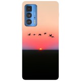 Husa compatibila cu Motorola Edge 20 model Over the sunset, Silicon, TPU, Viceversa, Transparent, Carcasa
