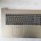 Carcasa superioara cu tastatura palmrest Laptop, Lenovo, IdeaPad 330-17IKB Type 81DK, 5CB0N96283, AP143000710, argintie, layout UK