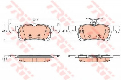 Set placute frana,frana disc PEUGEOT 308 II SW (2014 - 2016) TRW GDB2037 foto