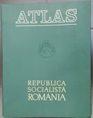ATLASUL REPUBLICII SOCIALISTE ROMANIA , EDITAT DE ACADEMIA ROMANA SI INSTITUTUL DE GEOGRAFIE , 1974, FORMAT ELEFANT FOLIO