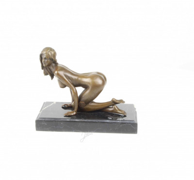 Nud- statueta din bronz pe soclu din marmura FA-68 foto
