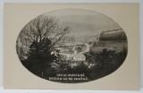 SASCA - MONTANA , VEDERE AERIANA CU BISERICA GRECO ORTODOXA ROMANA , CARTE POSTALA ILUSTRATA , INCEPUT DE SECOL XX