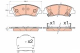 TRW GDB3618 set placute frana,frana disc