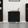 Gossi dulap de chiuveta, negru, 58x33x60 cm, lemn prelucrat