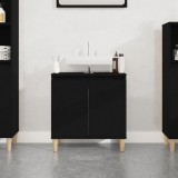 vidaXL Dulap de chiuvetă, negru, 58x33x60 cm, lemn prelucrat